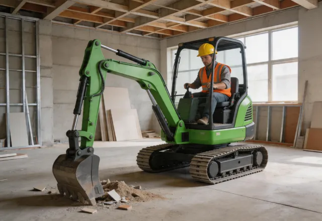Sunward electric excavator indoor operation